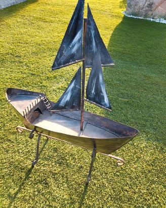 Barca in ferro battuto lavorata a mano