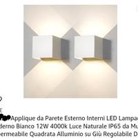 applique quadrato da esterno e interno a led