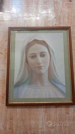 Quadro Madonna di Medjugorje vintage 40x33cm