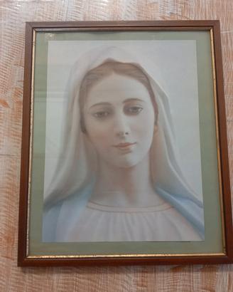 Quadro Madonna di Medjugorje vintage 40x33cm