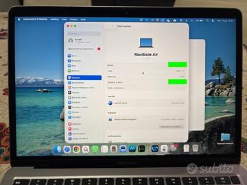 MacBook Air M1 2020 13,3" 8GB 512GB - batteria 85%