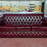 Chesterfield divano sofa 3 posti in pelle vintage