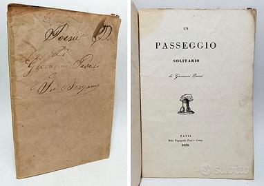 UN PASSEGGIO SOLITARIO - PAVESI GIOVANNI 1839