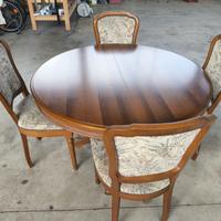 Tavolo rotondo allungabile + 4 sedie