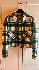 ZARA Giacca Camicia Donna Cropped Plaid Shacket