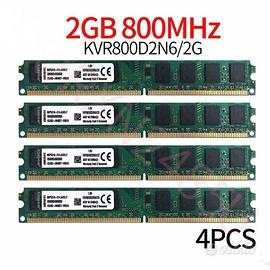 Kingston 8GB (4x2GB) DDR2 800MHz RAM per PC Deskto