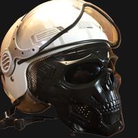 Dirt Bike Helmet integrale Biker - All Black/Red L