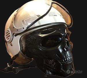 Dirt Bike Helmet integrale Biker - All Black/Red L