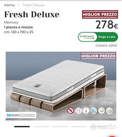 Materasso una piazza e mezza