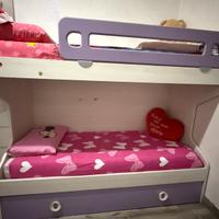 struttura letto a ponte con 3 posti letto