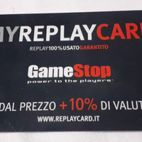 Replay card Gamestop sconto 10% acquisti vendite
