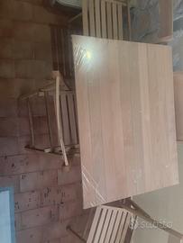 Set da Tavolo e Sedia da Giardino/Balcone in legno