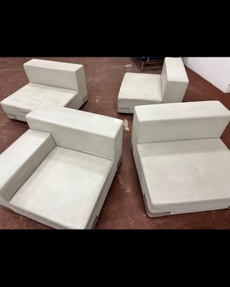 4 DIVANI PLASTICS OUTDOOR KARTELL GRIGI