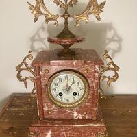 OROLOGIO A PENDOLO PARIGINA FINE 800 IN MARMO ROSA