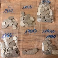 Monete 5 lire dal 1950 al 1980