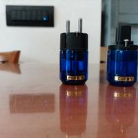 Connettore di alimentazione UE placcato Rodio.