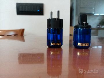 Connettore di alimentazione UE placcato Rodio.