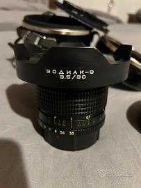 Zodiac fisheye 30 mm f 3.5 per Kiev 88
