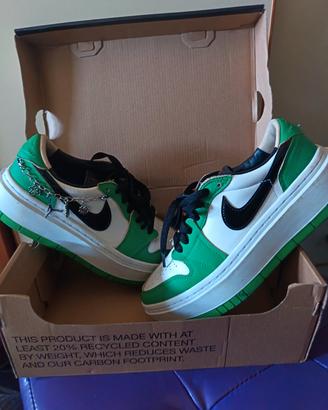 Nike Jordan 1 Low platform "lucky green" 
