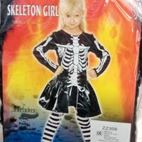 costume scheletro da Bambina 