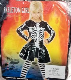 Costume scheletro clearance bambina