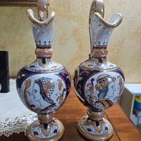 Anfore in maiolica a lustro di Gualdo Tadino 2pz.