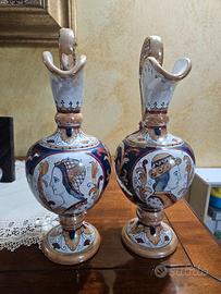 Anfore in maiolica a lustro di Gualdo Tadino 2pz.