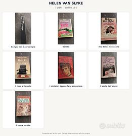 Lotto 7 libri Helen Van Slyke