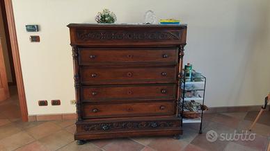 cassettiera in legno metà anni 50