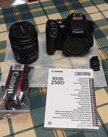 Canon EOS 250D (Nuova) con obiettivo 18-55