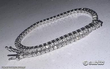 BRACCIALE TENNIS ORO 18kt. DIAMANTI NATURALI 2,52