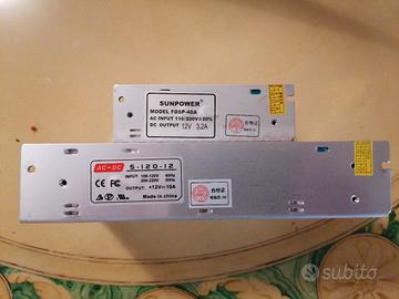 Lotto 2 trasformatori 220v a 12v 