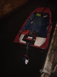 barca in compensato con motore 