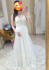 Abito sposa pizzo e tulle