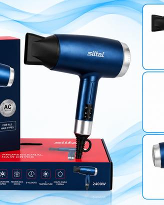 SILTAL Asciugacapelli Professionale – Phon Blu
