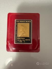 Francobollo 22 carati oro