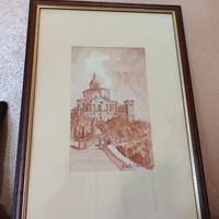 Acquerello Nardella - Veduta Basilica San Luca