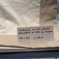 tovaglia in lino cerato