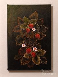 Dipinto originale. Dipinto con fragole.