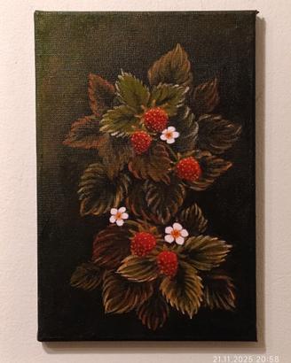 Dipinto originale. Dipinto con fragole.