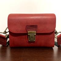 Borsa tracolla vera pelle per fotocamera mirrorles