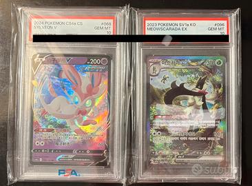 RIBASSO Pokemon PSA 10 POP bassa - coppia di carte