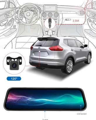 specchio retrovisore per tutte le auto lcd monitor