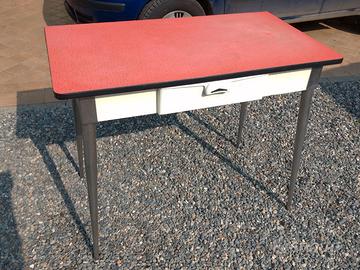 SALVARANI Tavolo Rosso Formica Vintage 1950s 1960s