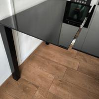 Tavolo in vetro nero 140 x90 allungabile a 190