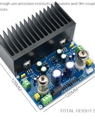 Amplificatore ibrido 25+25 W  con due tubi 6J1