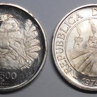 500 lire  ARGENTO 4 MONETE SAN MARINO  FD