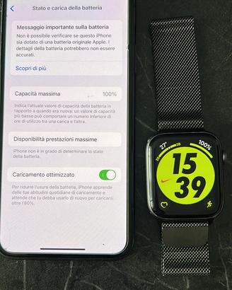 iPhone xs + apple watch serie 5 nero