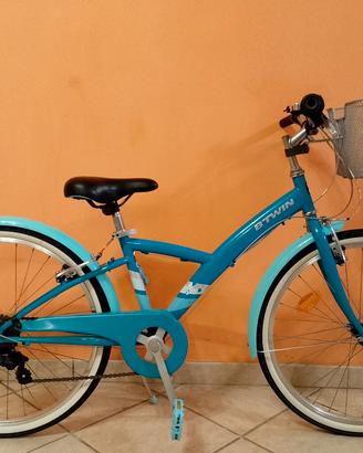 Bici 24" b-twin con cambio perfetta 