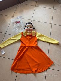 Vestito carnevale squid game bambola bambina